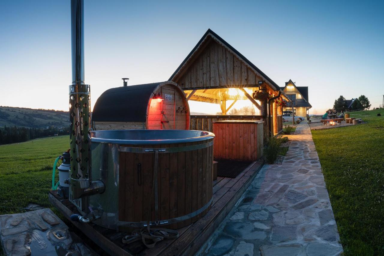 Witowianskie Domki Z Kominkiem, Jacuzzi I Sauna Dzianisz ภายนอก รูปภาพ