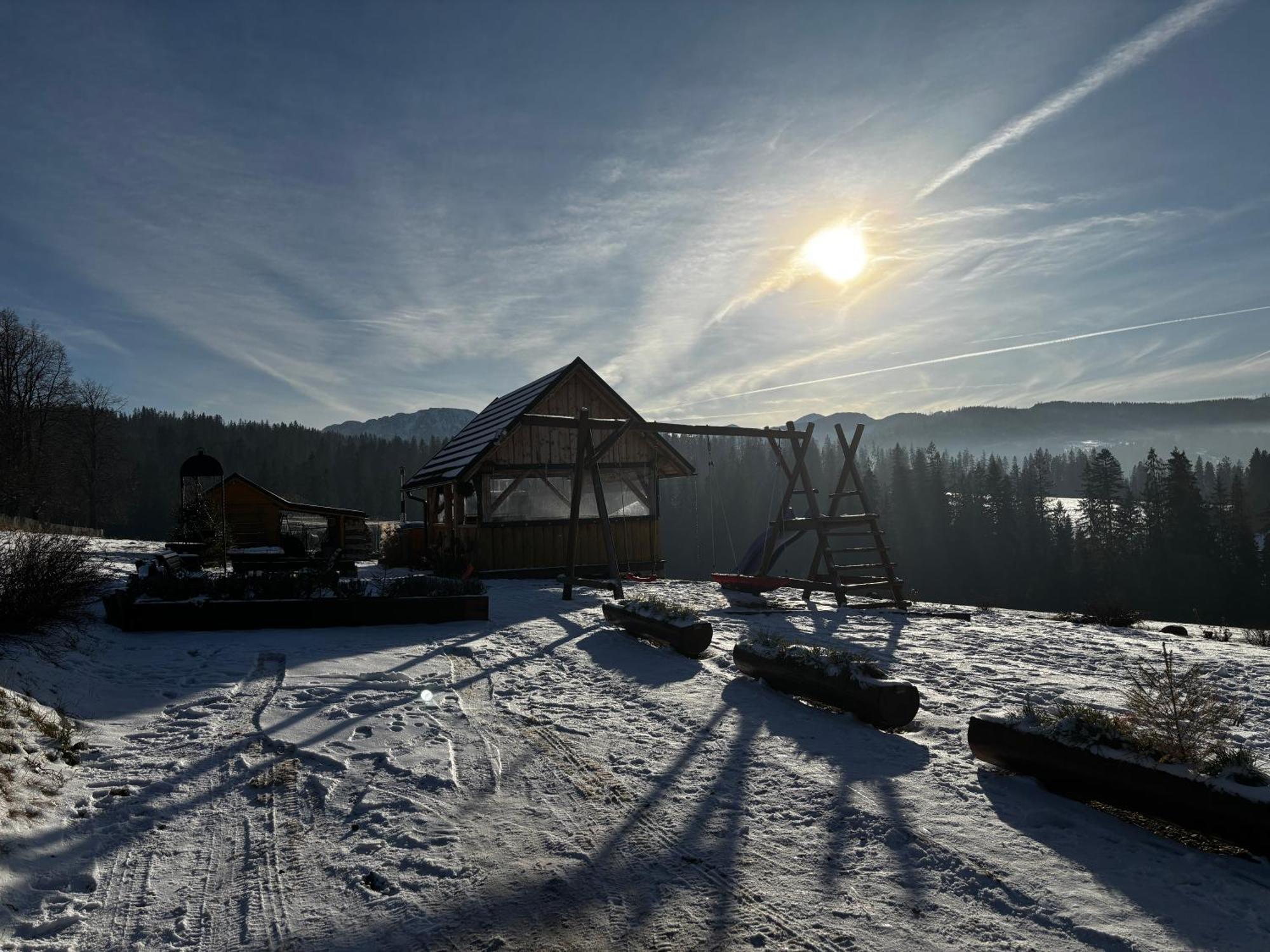 Witowianskie Domki Z Kominkiem, Jacuzzi I Sauna Dzianisz ภายนอก รูปภาพ