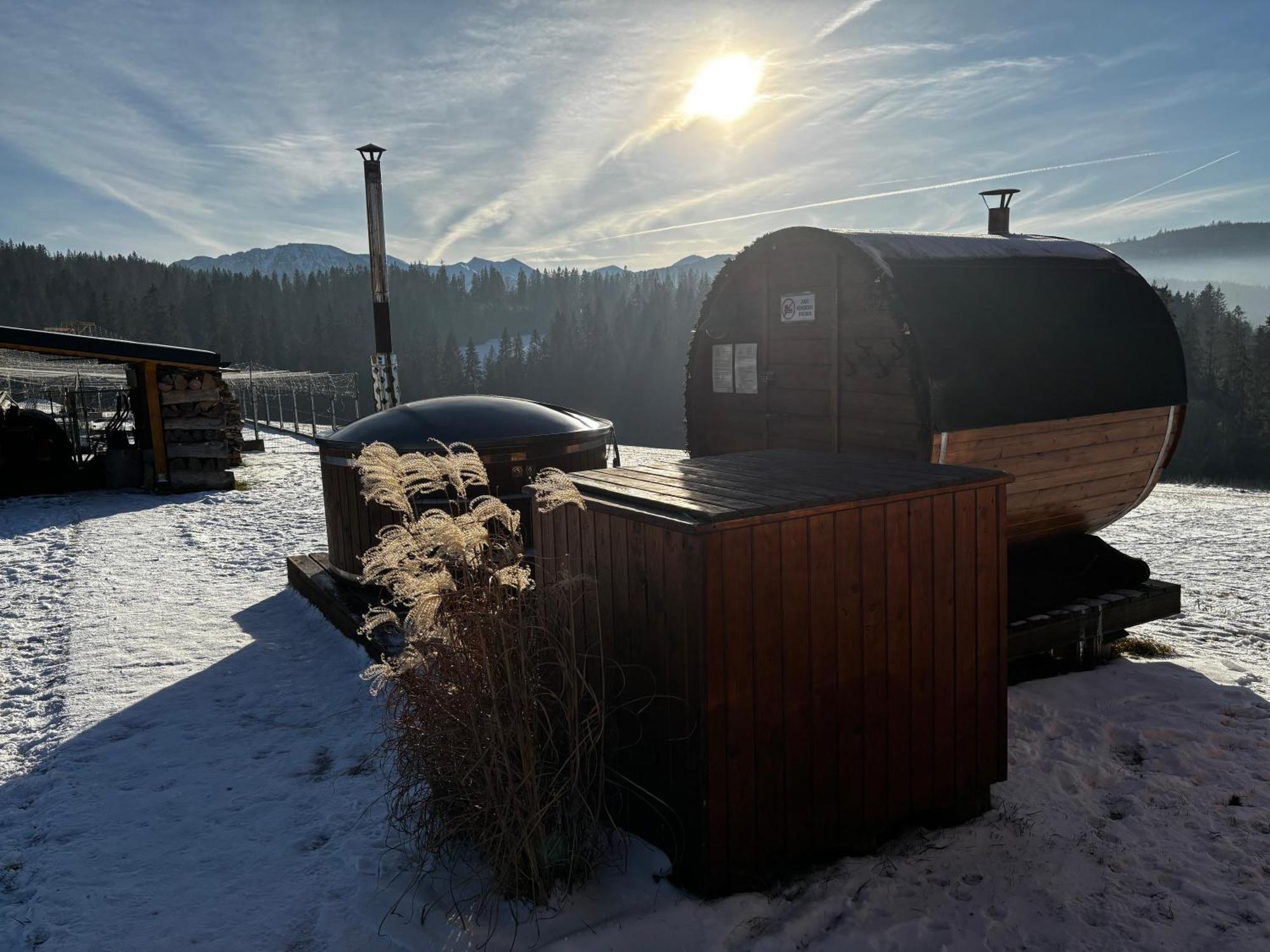 Witowianskie Domki Z Kominkiem, Jacuzzi I Sauna Dzianisz ภายนอก รูปภาพ